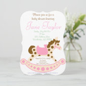 Rocking Horse Baby Shower Einladungen (Stehend Vorderseite)