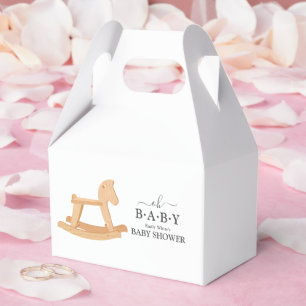 Rocking Horse Baby Shower Minimalistisch Baby Dusc Geschenkschachtel