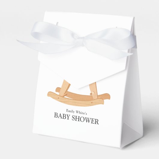 Rocking Horse Baby Shower Minimalistisch Baby Dusc Geschenkschachtel (Vorderseite)