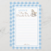 Rocking Horse Baby Shower Ratschläge für die Elter (Vorne/Hinten)