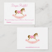 Rocking Horse Baby Shower Windschutzscheibe Raffle Begleitkarte (Vorne/Hinten)