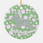 Rocking Horse Baby Tree Ornaments Keramik Ornament (Hinten)