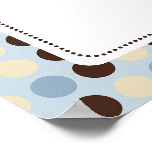 Rocking Horse Birthday Banner Boy Poster (Ecke)