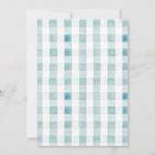 Rocking Horse Blue Boy Baby Dusche Einladung (Rückseite)