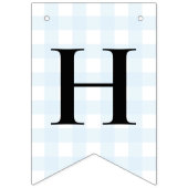 Rocking Horse Blue Gingham Birthday Banner (Zweite Fahne)