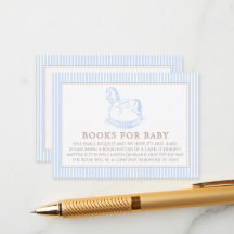 Rocking Horse Blue Toile de Jouy Bücher für Baby