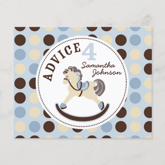 Rocking Horse Boy Advice Card (Vorderseite)