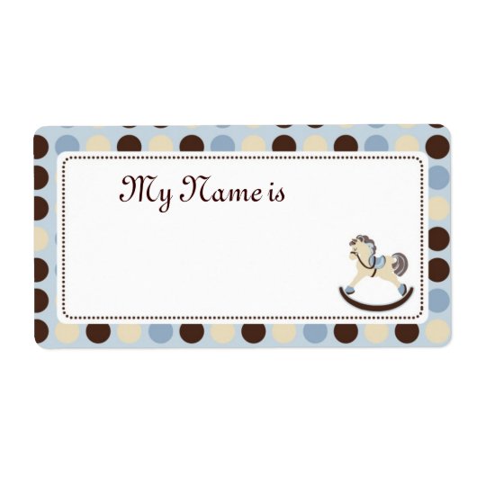 Rocking Horse Boy Name Tag (Vorne)