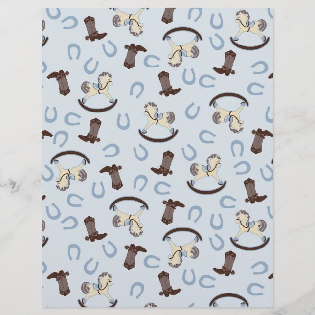 Rocking Horse Boy Scrapbook Paper (Vorderseite)