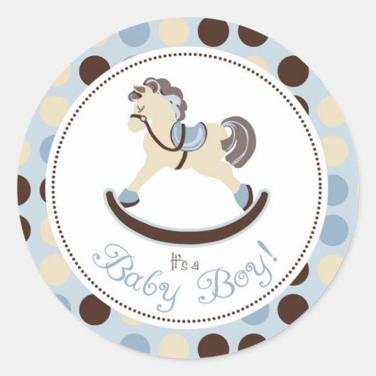 Rocking Horse Boy Sticker (Vorderseite)