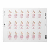 Rocking Horse Christmas Address Sticker Adressaufkleber (Vorne)