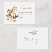 Rocking Horse Diaper Raffle Umschließung Begleitkarte (Vorne/Hinten)