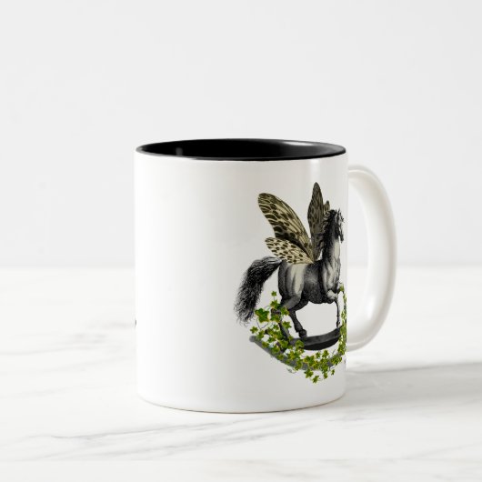 Rocking Horse Fly 2 Zweifarbige Tasse (VorderseiteRechts)