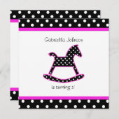 Rocking Horse Geburtstagsparty Einladung (Vorne/Hinten)