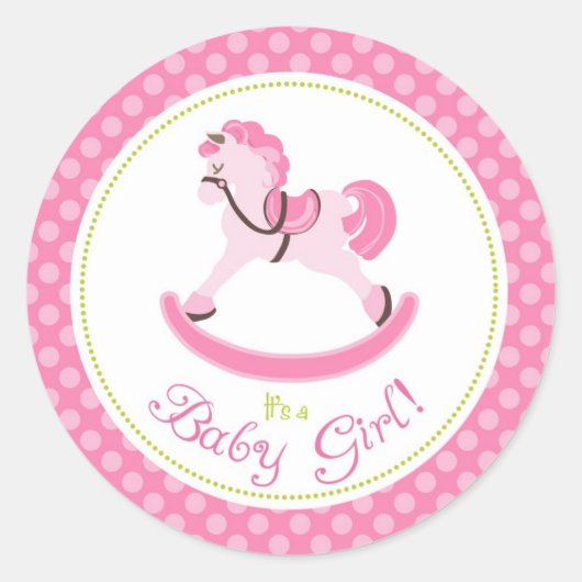 Rocking Horse Girl Sticker (Vorderseite)