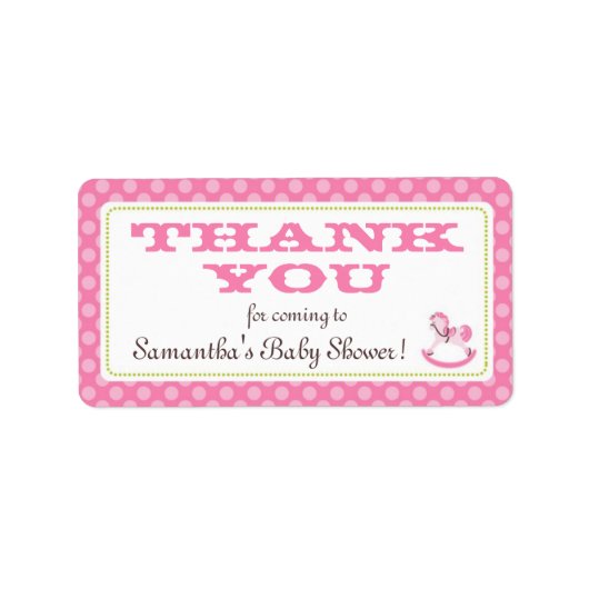 Rocking Horse Girl TY Label Adressaufkleber (Vorne)