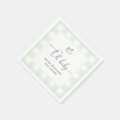 Rocking Horse Green Gingham Oh Baby Paper Napkin Serviette (Ecke)