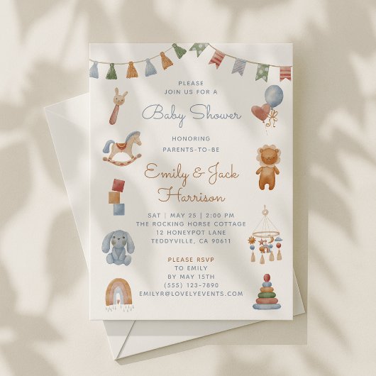 Rocking Horse, Handy, Babydusche Einladung