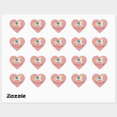Rocking Horse Illustration Heart Sticker (Blatt)