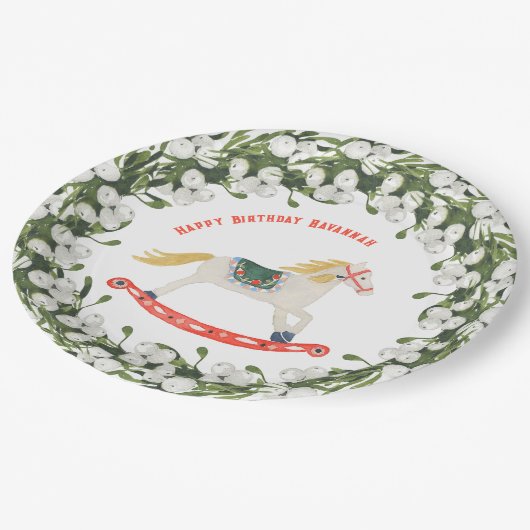 Rocking Horse Nutcracker Ballet Pappteller (Schrägansicht)