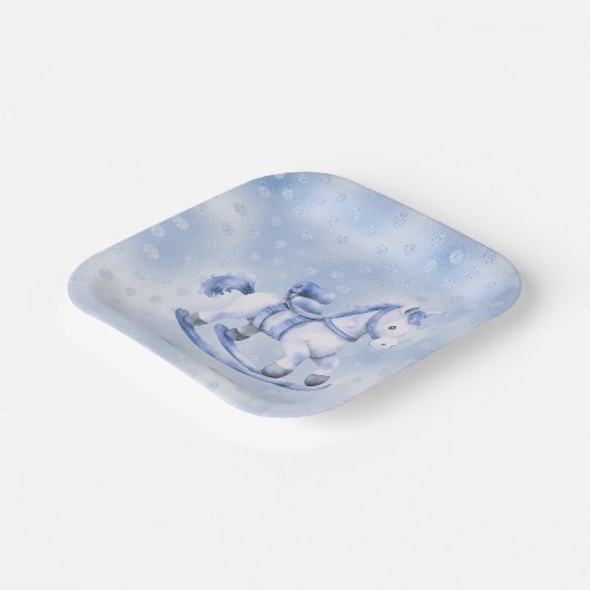 Rocking Horse Paper Plate Pappteller (Gewinkelt)