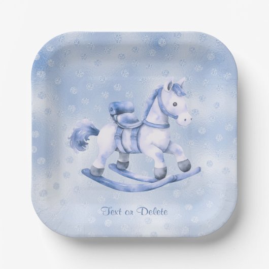 Rocking Horse Paper Plate Pappteller (Vorderseite)