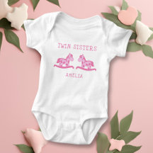Rocking Horse Pink Twin Sisters Girl Name