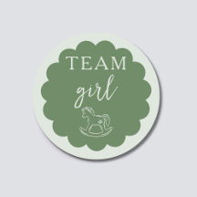 Rocking Horse Sage Green Team Girl Gender Reveal