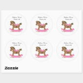Rocking Horse Sticker in Rosa (Blatt)