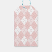 Rocking Horse Vintag Pink Raute Vielen Dank Geschenkanhänger (Rückseite)