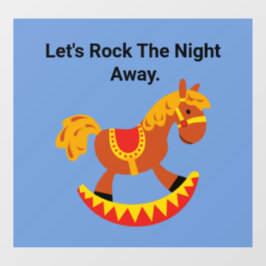 Rocking Horse Wall Decal Fensteraufkleber