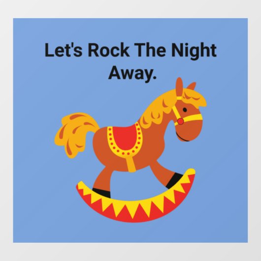 Rocking Horse Wall Decal Fensteraufkleber (Blatt)
