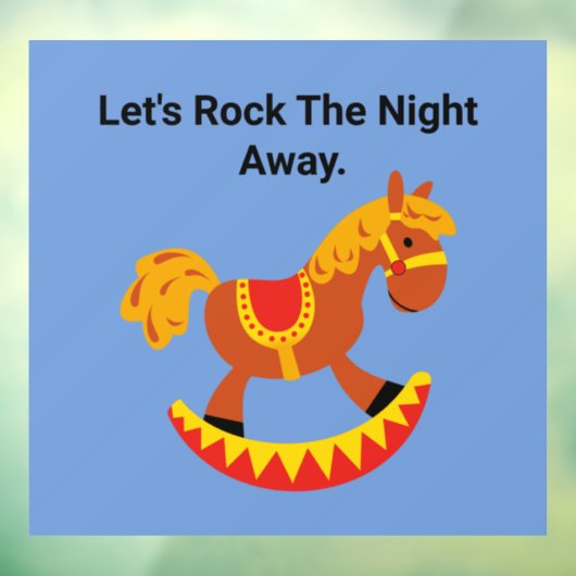 Rocking Horse Wall Decal Fensteraufkleber (Blatt 3)