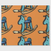 Rocking Horse Wrapping Paper Geschenkpapier (Flach)