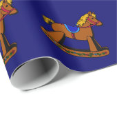 Rocking Horse Wrapping Paper Geschenkpapier (Rolleneckpunkt)