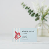 Rocking Horses Stripes Business Card Visitenkarte (Stehend Vorderseite)