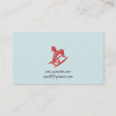 Rocking Horses Stripes Business Card Visitenkarte (Rückseite)