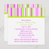 Rocking Horst & Stripes Party Einladung (Vorne/Hinten)