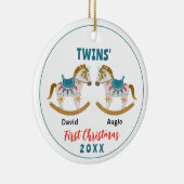 Rocking Horst Twins's Erste Weihnachten Keramik Ornament (Rechts)