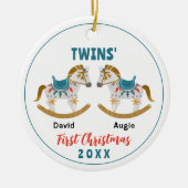 Rocking Horst Twins's Erste Weihnachten Keramik Ornament (Vorne)