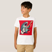 Rocking Megalodon Unisex Kid's T - Shirt (Vorne ganz)