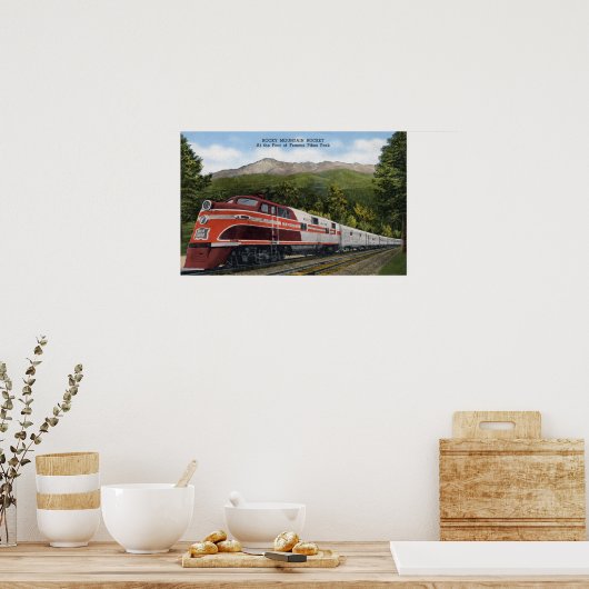 Rocking Mountain Rocket Train Poster (Küche)