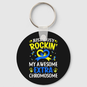 Rocking My Extra Chromosom World Down Syndrom Aw Schlüsselanhänger