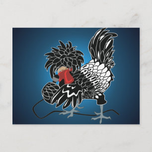 Rocking Polnisch Creted Chicken Postkarte
