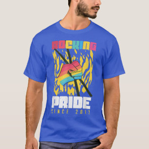 Rocking Pride 2012 Regenbogen-Trommel Gay LGBTQ LG T-Shirt