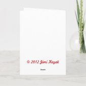 Rocking Rasta Claus Feiertagskarte (Rückseite)