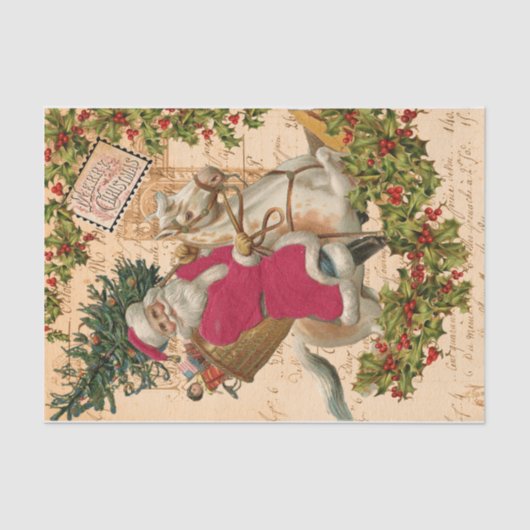 Rocking Santa Seidenpapier (Vorderseite)