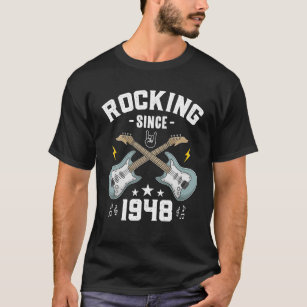 Rocking Seit 1948 Vintag Rock Music Guitar 75. T-Shirt