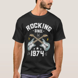 Rocking Seit 1974 Vintag Rock Music Guitar 49. T-Shirt