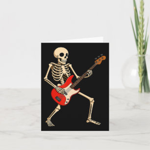 Rocking Skelett zu Halloween Music Liebhaber Funny Karte